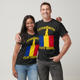 CAMISETA FICO COM TATE BROS. BANDEIRA ROMENA