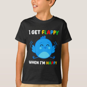 Camiseta Fico feliz quando sou feliz Autismo Sensibilização