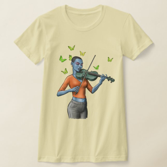 Camiseta Fiddler Dreamscape - Rapariga e Borboletas (Postura )