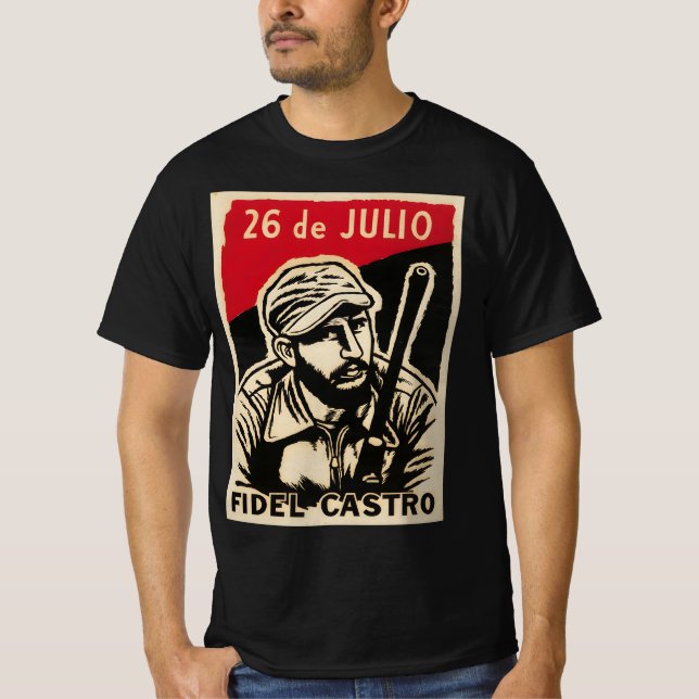 Camiseta fidel castro clássico (Frente)