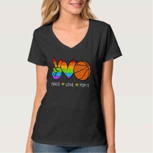 Camiseta Fidget De Basquete Do Peace Love
