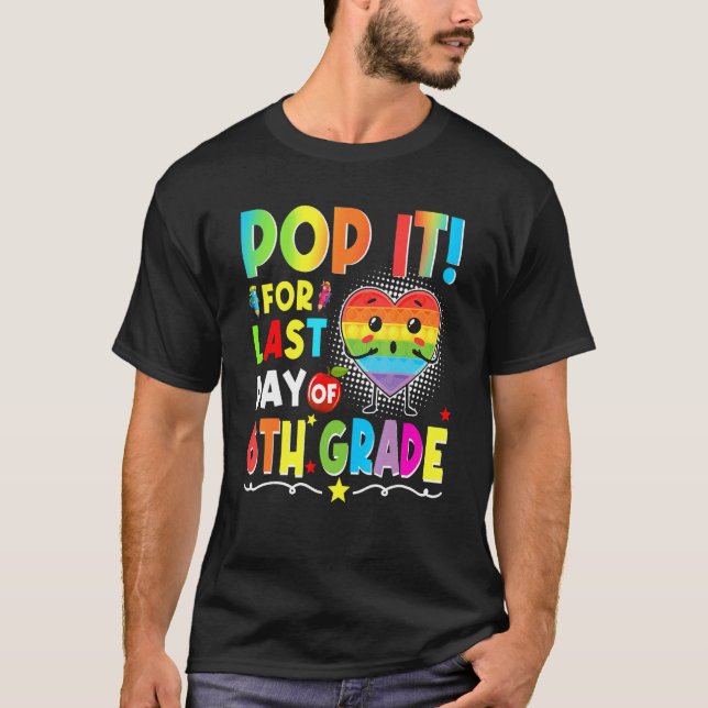 Camiseta Fidget Pop It Para O Último Dia Do 6 Grau Goodbye  (Frente)