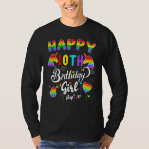 Camiseta Fidget Pop No Aniversário Feliz 10º Aniversário Ra