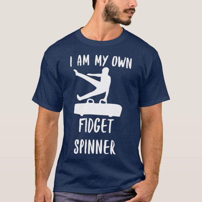 Camiseta Fidget Spinner Pommel Horse Male Gymnast (Frente)