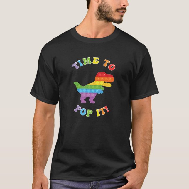 Camiseta Fidget Toy Dinossaur Hora De Pop! (Frente)