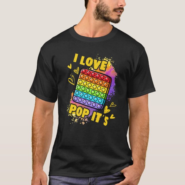 Camiseta Fidget Toy Pop It For Kids, Love Pop (Frente)