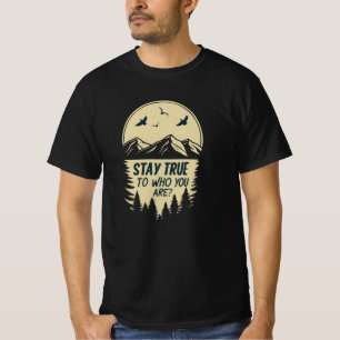 Camiseta Fiel a Quem Você É Tipografia Inspiradora