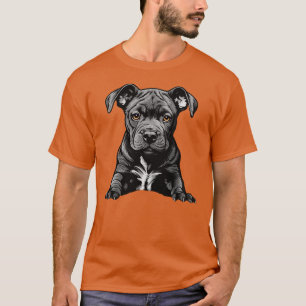 Camiseta Fiel Filhote Pitbull Preto Orgulhoso Pai Mãe de Ca