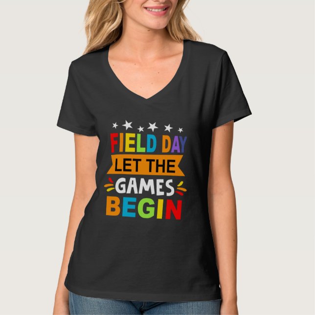 Camiseta Field Day 2022 Let The Games Begin Kids Boys Girls (Frente)