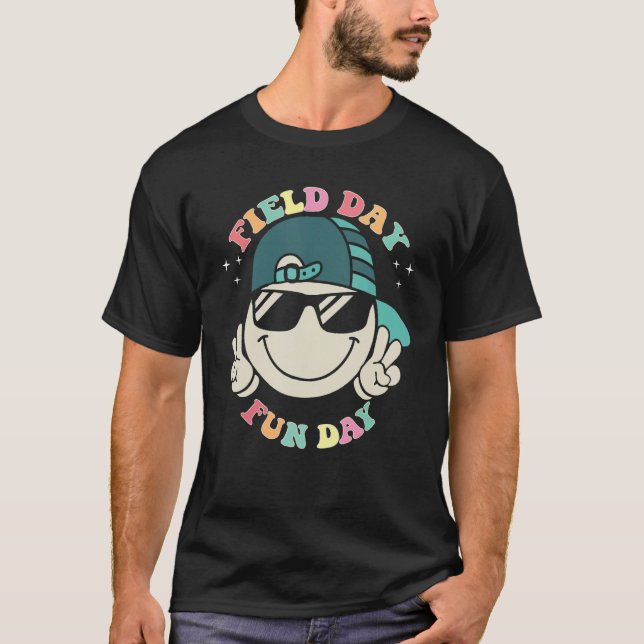Camiseta Field Day Vibes  For Teacher Kids Happy Field Day  (Frente)