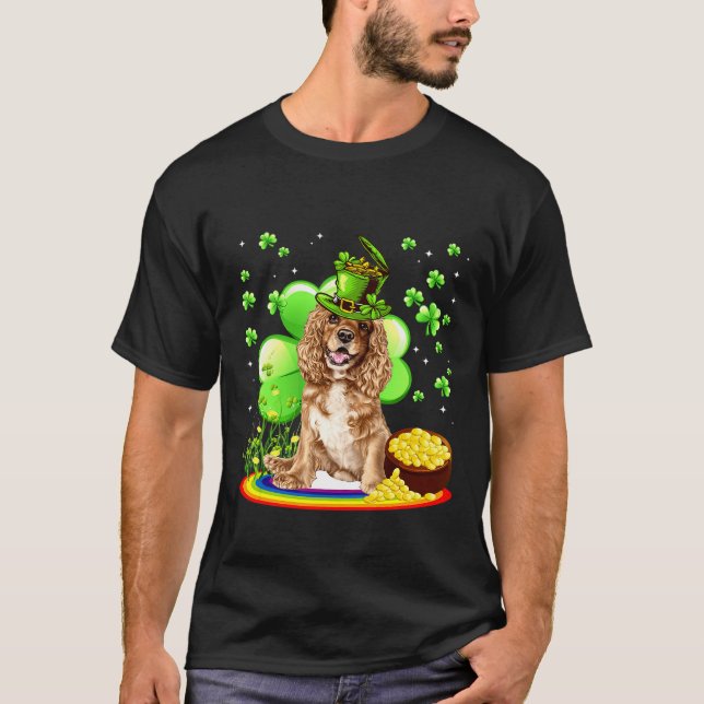 Camiseta Field Spaniel Dog St Patricks Day (Frente)