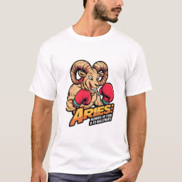 Camiseta Fierce Aries Ram Boxer "Always Up for a Challenge"