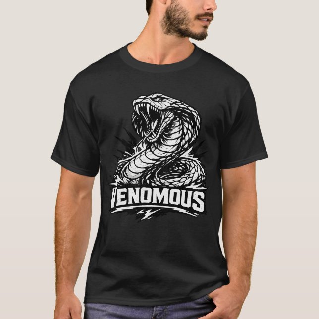 Camiseta Fierce Cobra VENOMOUS King Cobra  Streetwear (Frente)