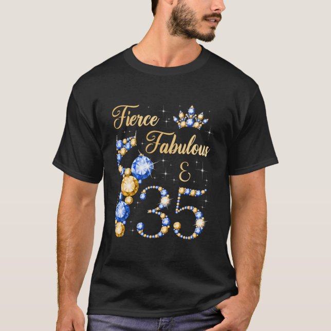 Camiseta Fierce Fabulous 35 Years 35Th Ballerina Dancer (Frente)