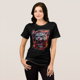 Camiseta Fierce Flaming Tiger Art Print