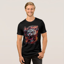 Camiseta Fierce Flaming Tiger Art Print