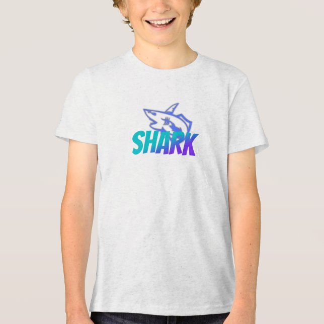 Camiseta Fierce Gradient Shark Logo  | Bold Ocean  (Frente)