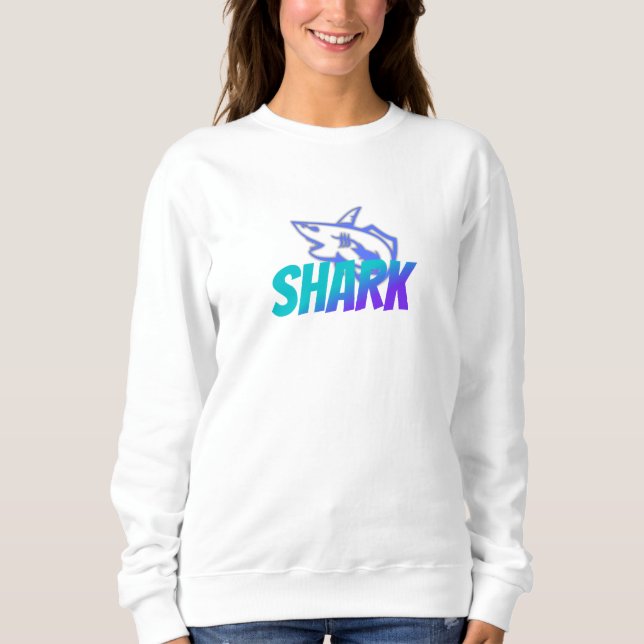 Camiseta Fierce Gradient Shark Logo | Bold Ocean (Frente)