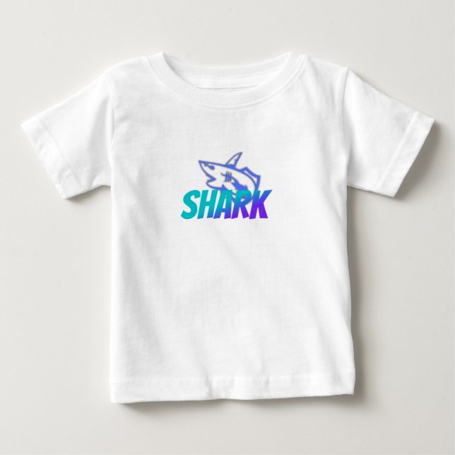 Camiseta Fierce Gradient Shark Logo | Bold Ocean Vibes (Frente)