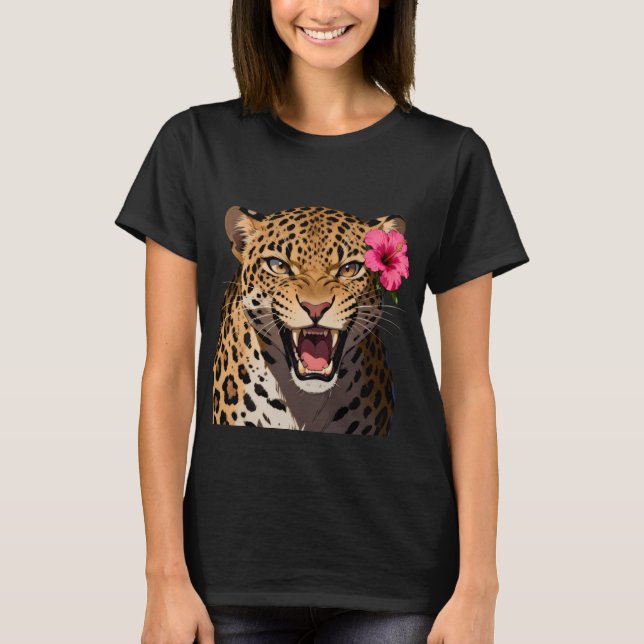 Camiseta Fierce Leopard Pink Flower Shirt (Frente)