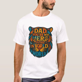 Camiseta Fierce Love: Pai Herói Tiger Head Typografia