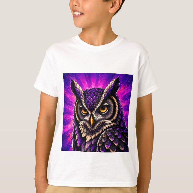 Camiseta Fierce Owl Vintage Vida Selvagem (Frente)