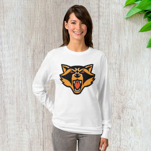 Camiseta Fierce Raccoon Mascot Bold Wild Animal Graphic