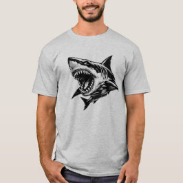 Camiseta Fierce Shark Great White Shark Vector Art 