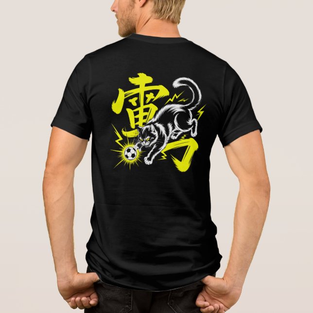 Camiseta Fierce Soccer Cat Anime-Inspired Tee for Football  (Verso)