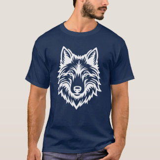 Camiseta Fierce Wild Wolf Head Logo Graphic Design