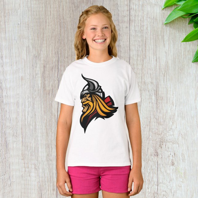 Camiseta Fierk Viking Head Norse Helmet e Beard (Criador carregado)