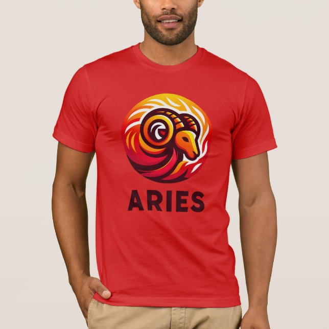 Camiseta Fiery Aries - Sinal de Astrologia (Frente)