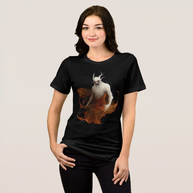 Camiseta Fiery Clawed Wraith with Glowing Eyes (Frente Completa)