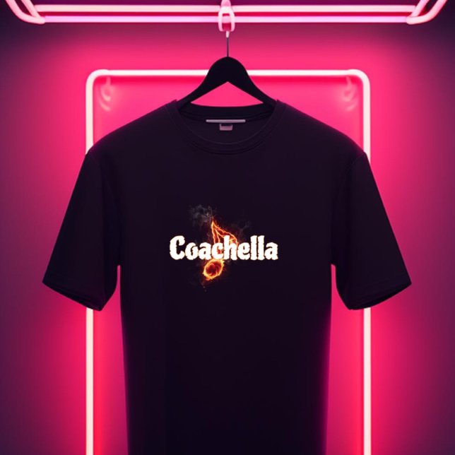Camiseta Fiery Coachella Tee – A Design Full of Energy (Criador carregado)
