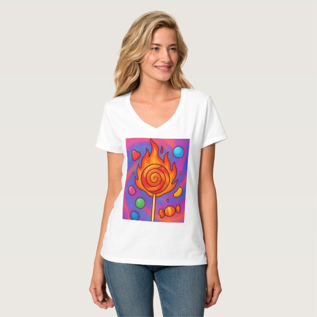 Camiseta Fiery Lollipop (Frente Completa)