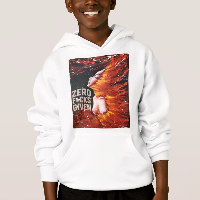 Camiseta Fiery Spirit" Boys' Hoodie (Frente)