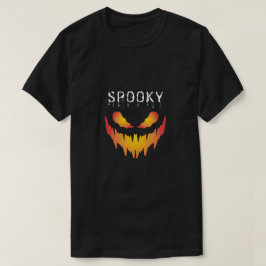 Camiseta Fiery Spooky Face – Halloween Graphic Design
