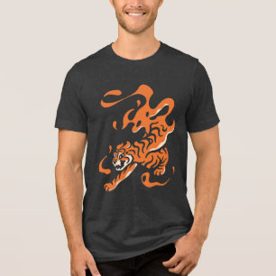 Camiseta Fiery Tiger: Design de negros asiáticos