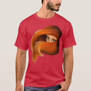 Camiseta Fiery Vermelha com Cabeça Vermelha Suja Beleza