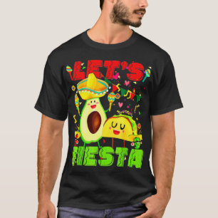 Camiseta Fiesta Avocado E Tacos Cinco De Mayo Par Mexicano