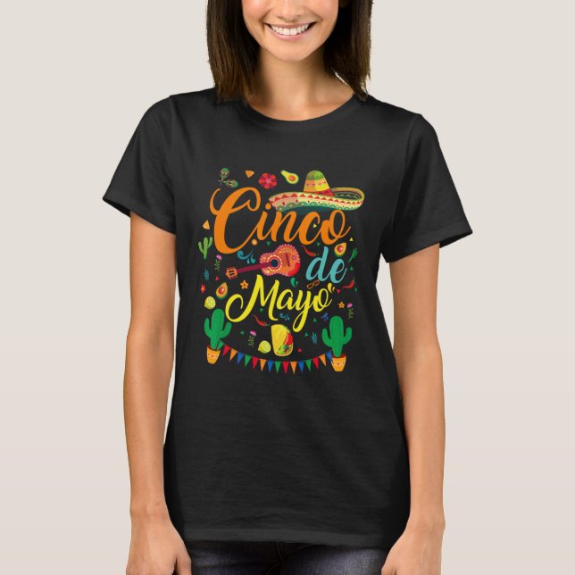 Camiseta Fiesta Cinco De Mayo Funny Partido Mexicano 5 De M (Frente)