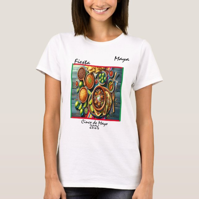 Camiseta "Fiesta" personalizável (Frente)