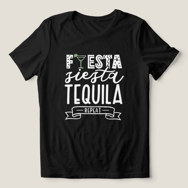 Camiseta Fiesta Siesta Tequila Repeat Bachelorette Group (Design frontal)