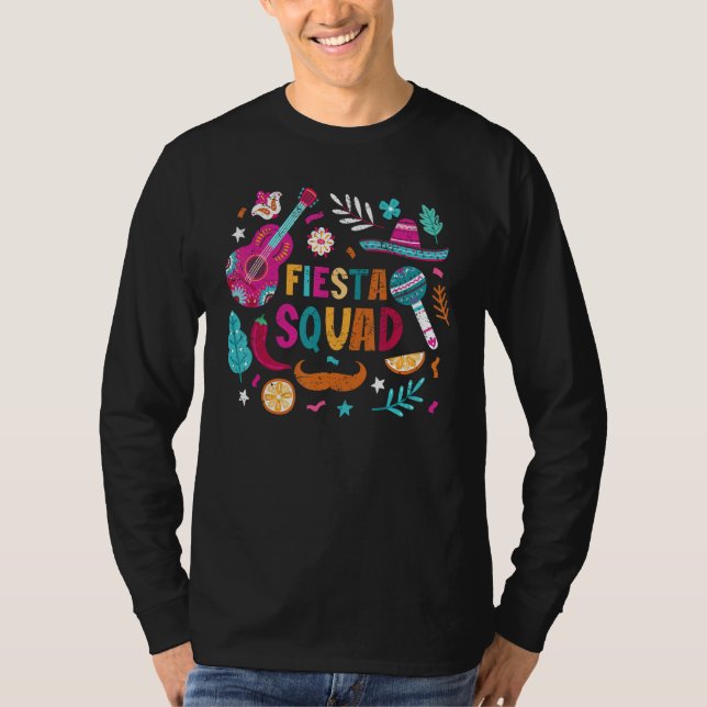 Camiseta Fiesta Squad Cinco De Mayo Mexican Party Matching  (Frente)