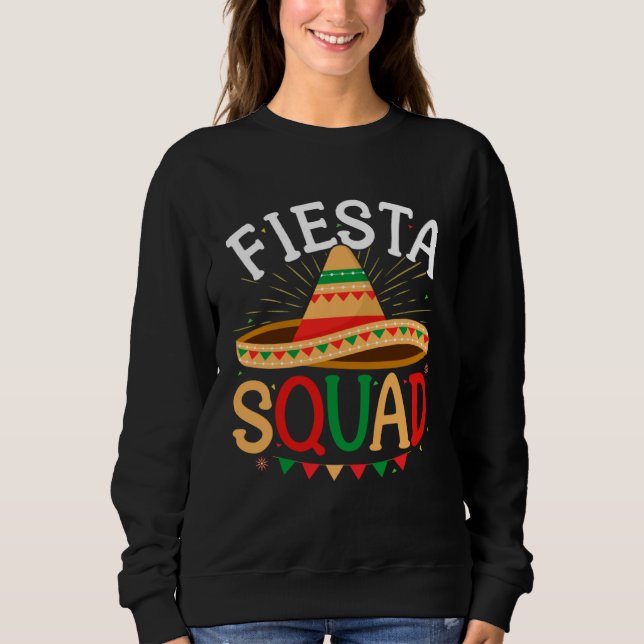 Camiseta Fiesta Squad Cinco de Mayo Sombrero Mexico Lets Fi (Frente)