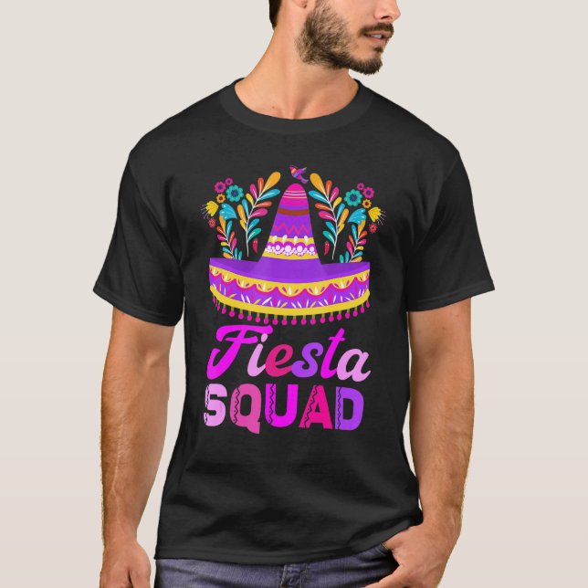 Camiseta Fiesta Squad San Antonio Cinco De Mayo  Mexican Pa (Frente)