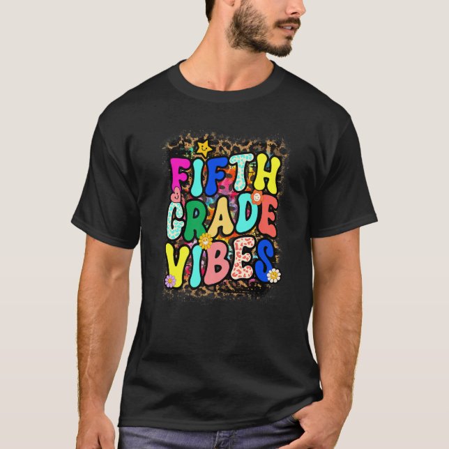 Camiseta Fifth Grade 5th Vibes Team Retro Tie Dye 1st Day O (Frente)