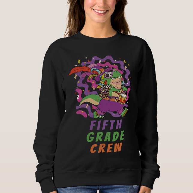 Camiseta Fifth Grade Crew School Kid & Teacher Mardi Gras D (Frente)