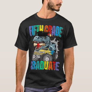 Camiseta Fifth Grade Graduate Monster Truck Dinosaur T-rex 