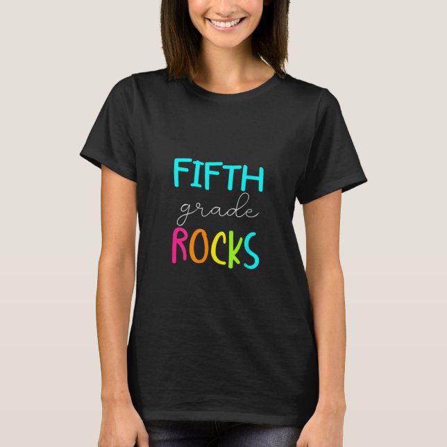 Camiseta Fifth Grade Rocks Team 5th Grade Teacher (Frente)